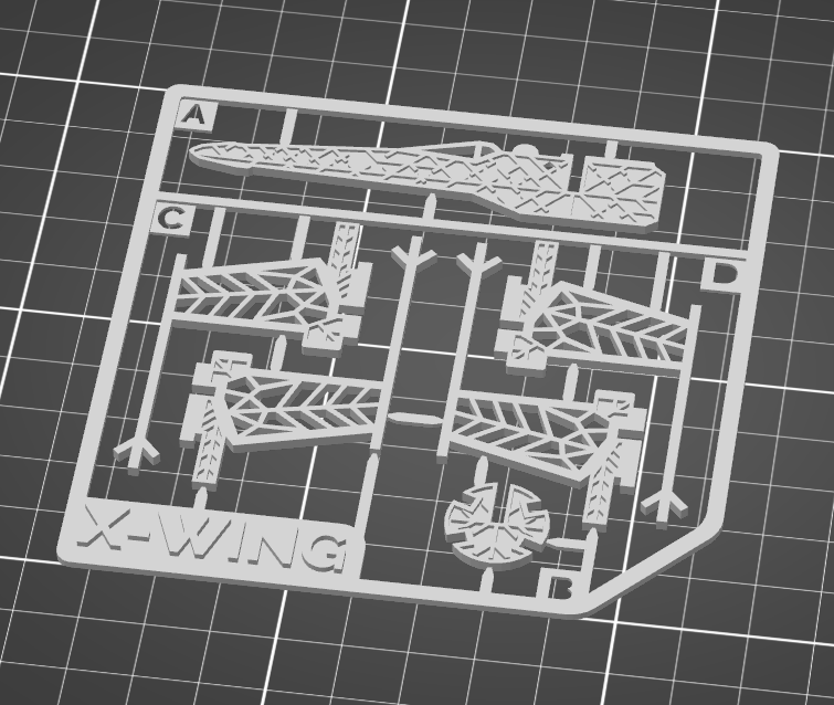 Snowflake Star Wars X-Wing Kit Card